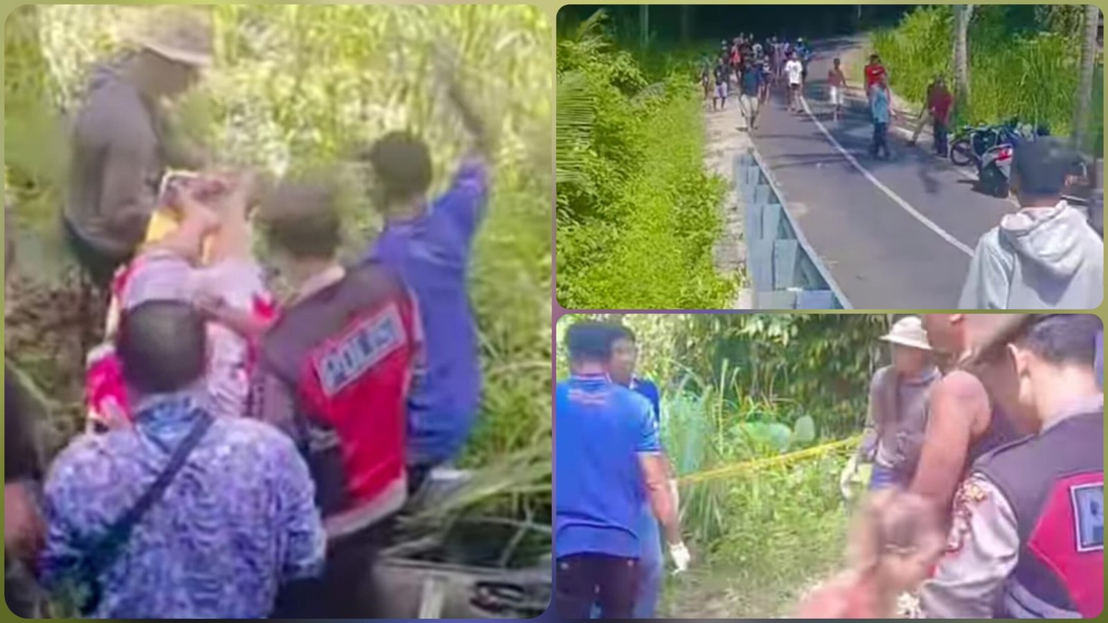 Bonceng Sang Anak, Wisdom Asal Kalteng Tewas Masuk Jurang Sedalam 15 Meter