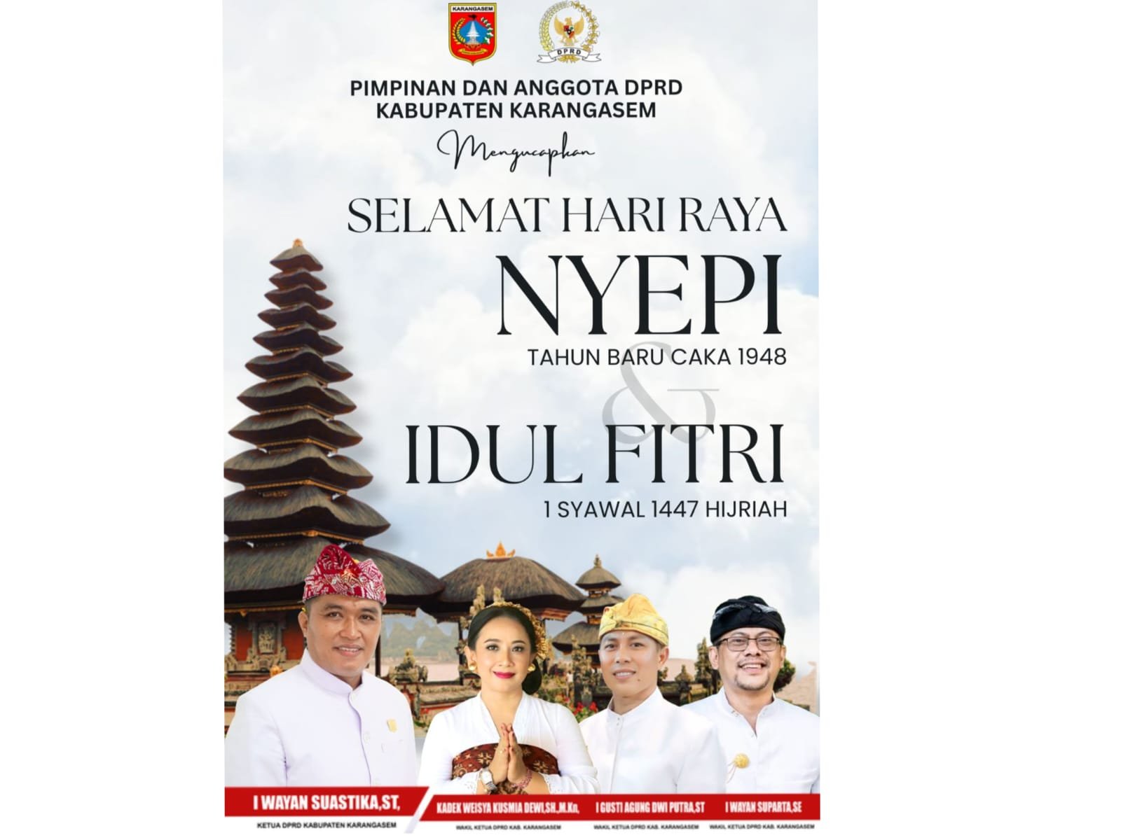 Ketua DPRD Karangasem Ajak Masyarakat Maknai Nyepi sebagai Momentum Introspeksi