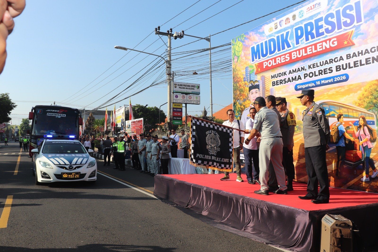 61 Warga Ikuti Mudik Gratis Polres Buleleng 2026 ke Jawa Timur