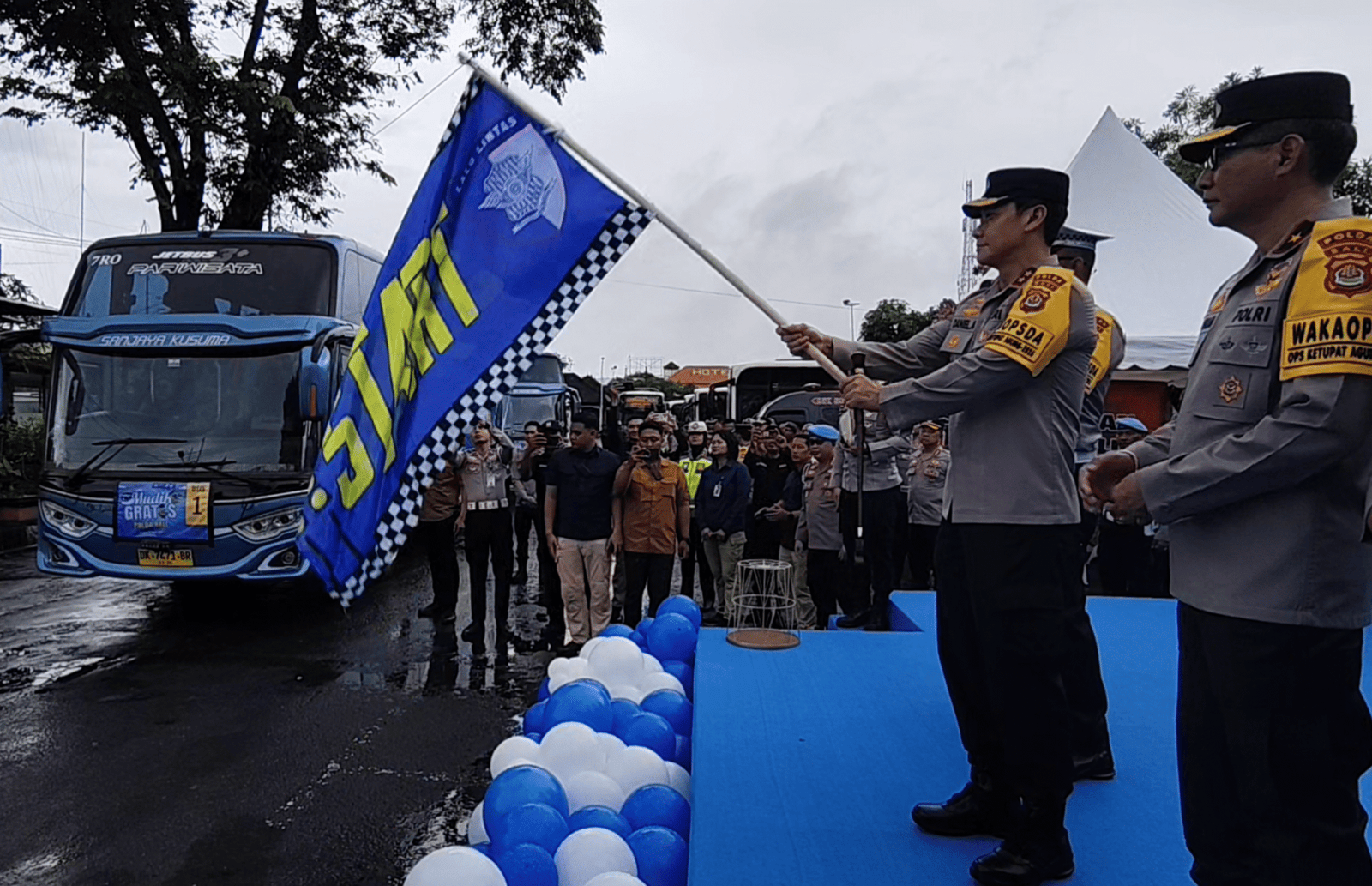 Mudik Gratis Polda Bali Disambut Antusias Masyarakat