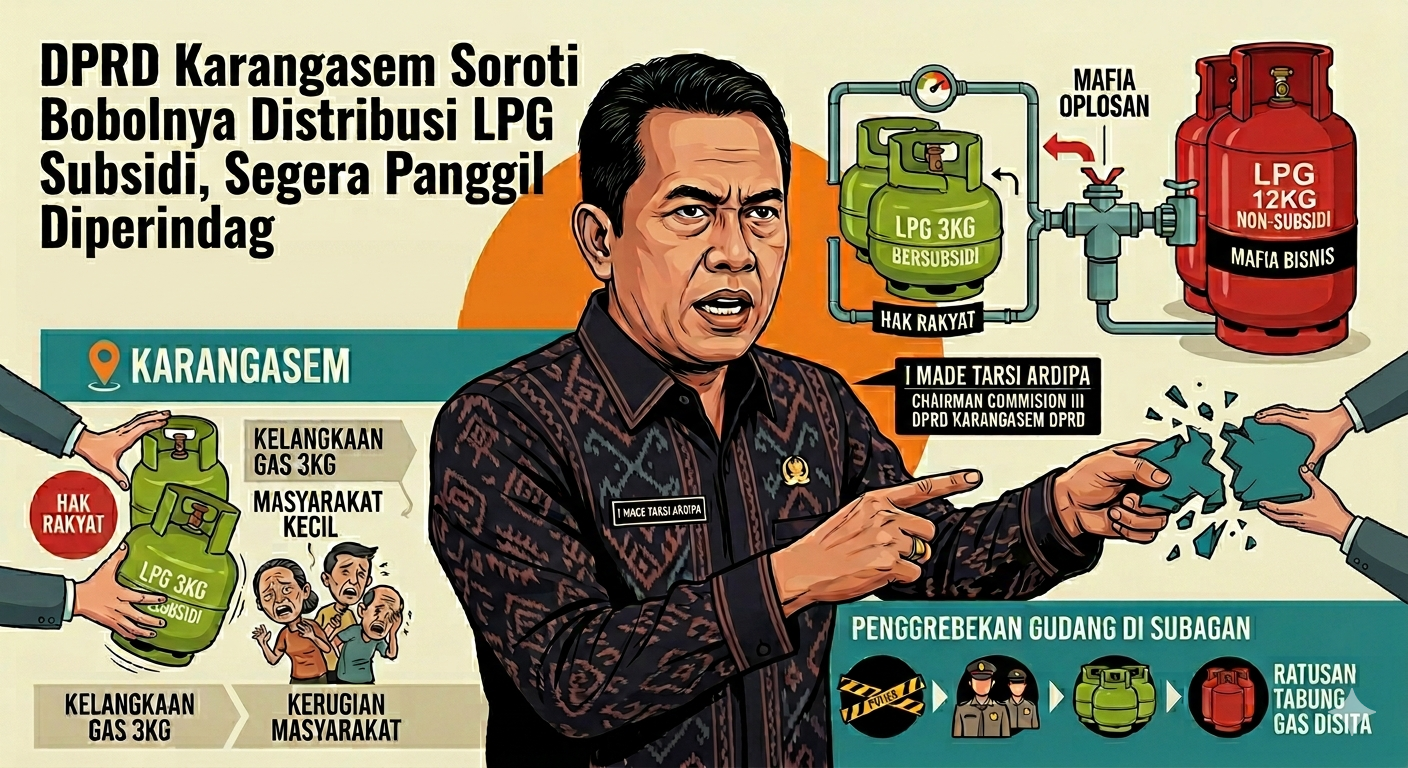 DPRD Karangasem Soroti Bobolnya Distribusi LPG Subsidi, Segera Panggil Disperindag