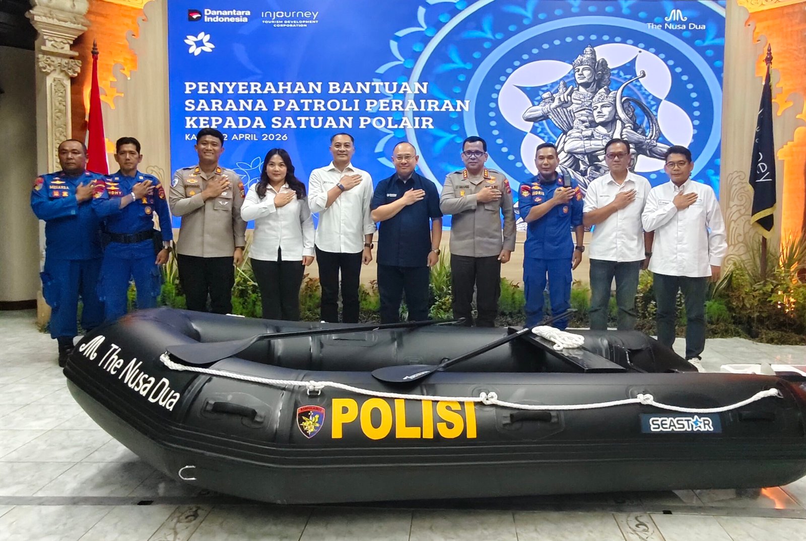 Tingkatkan Standar Keamanan Kawasan Wisata, ITDC Serahkan Kapal Patroli