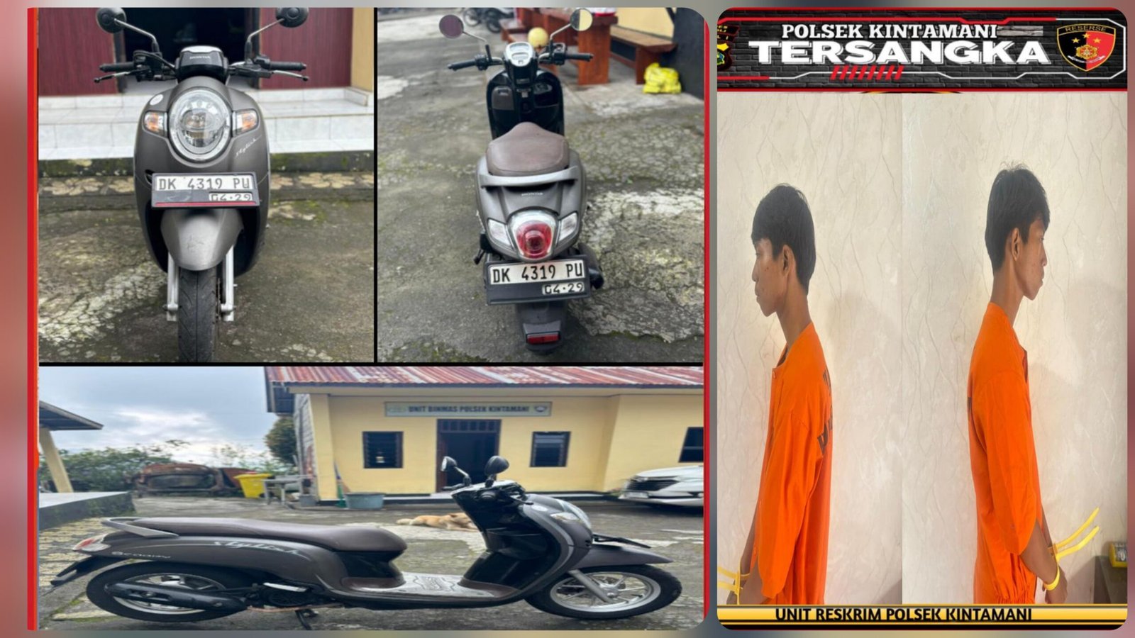 Terungkap Maling Motor Di Garasi Warga Batur Tengah Dibekuk Di Banyuwangi