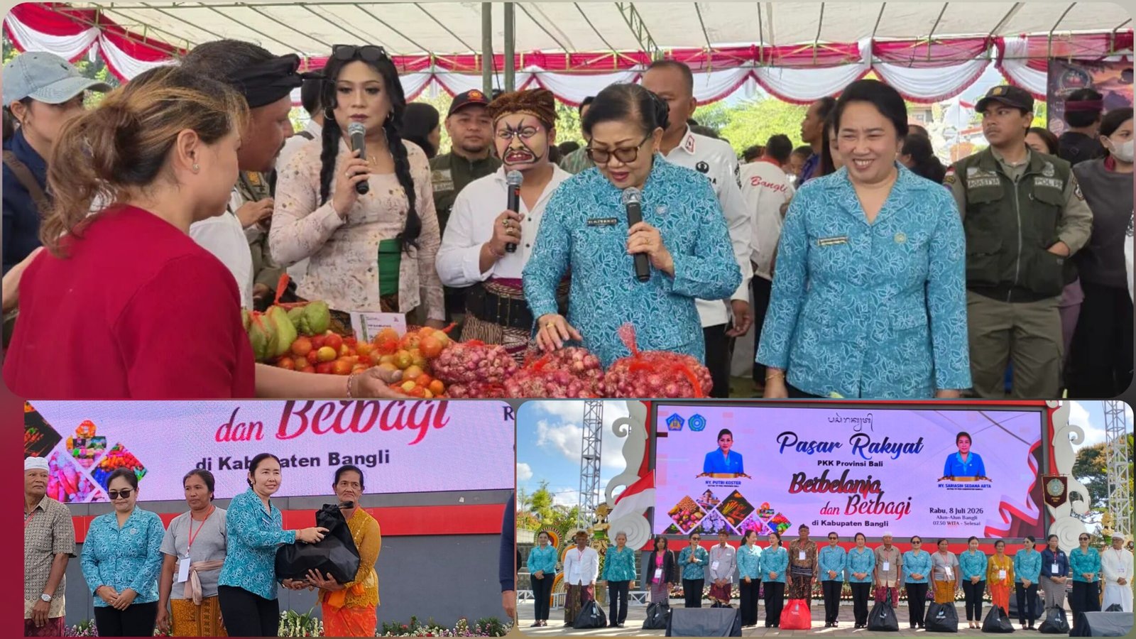Libatkan Ratusan Pelaku Usaha, Pasar Rakyat PKK Propinsi Bali Di Bangli Sukses Diserbu Masyarakat