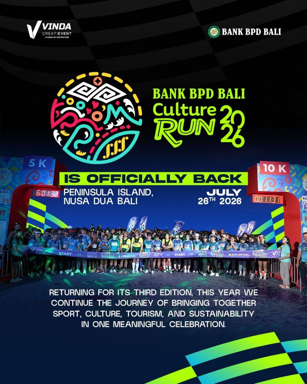 Tahun Ketiga BPD Bali Culture Run 2026 Targetkan 4000 Peserta, Perkuat Sport Tourism Bali