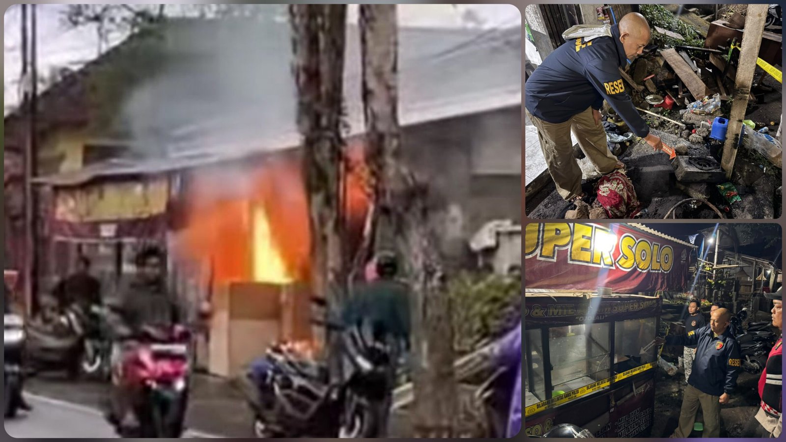 Panik! Tabung Gas Meletup, Api Kompor Bakar Warung Bakso di Bangli