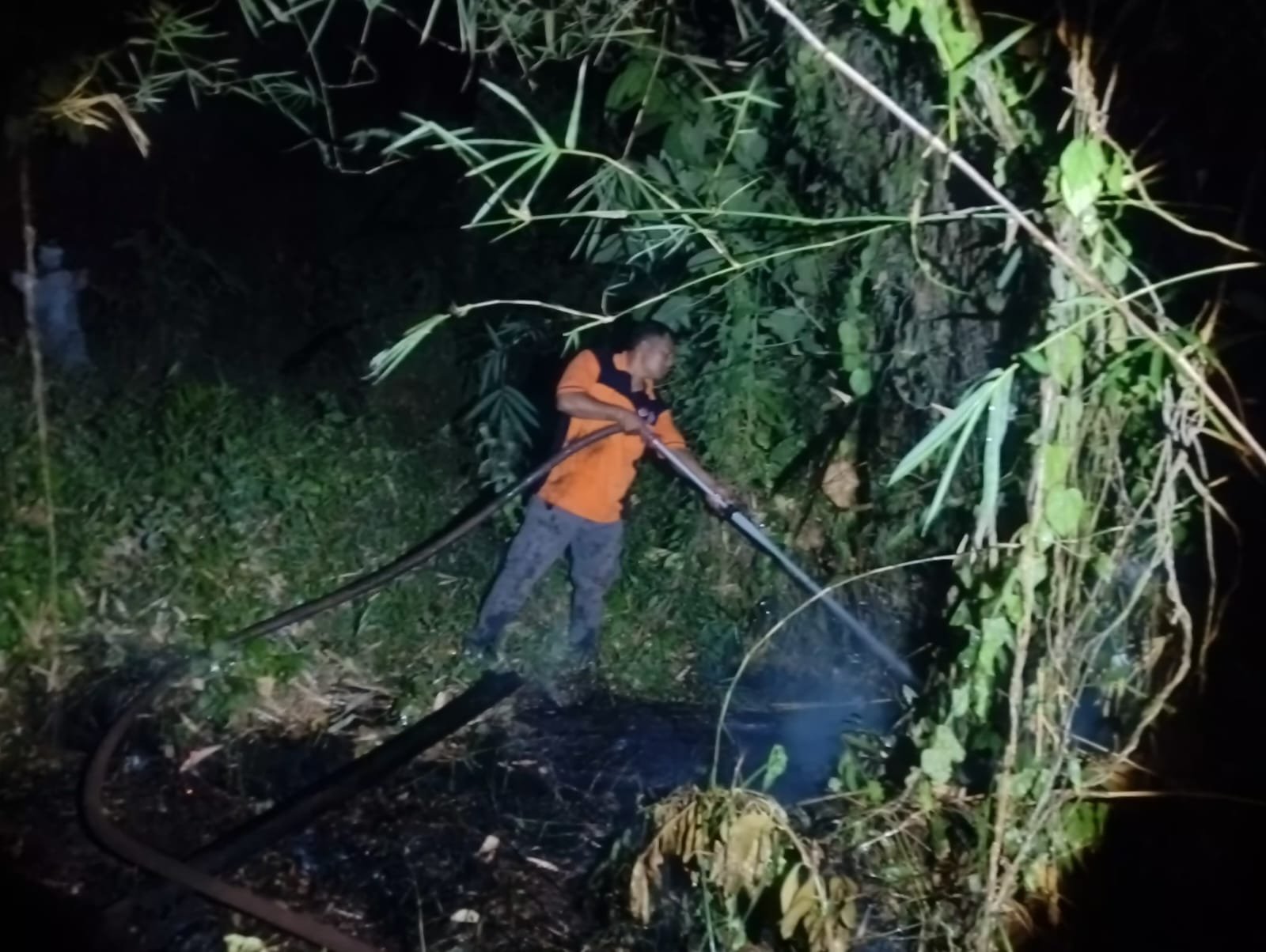 Bakar Sampah Tanpa Pengawasan, Lahan 50 Are di Tukadmungga Buleleng Terbakar