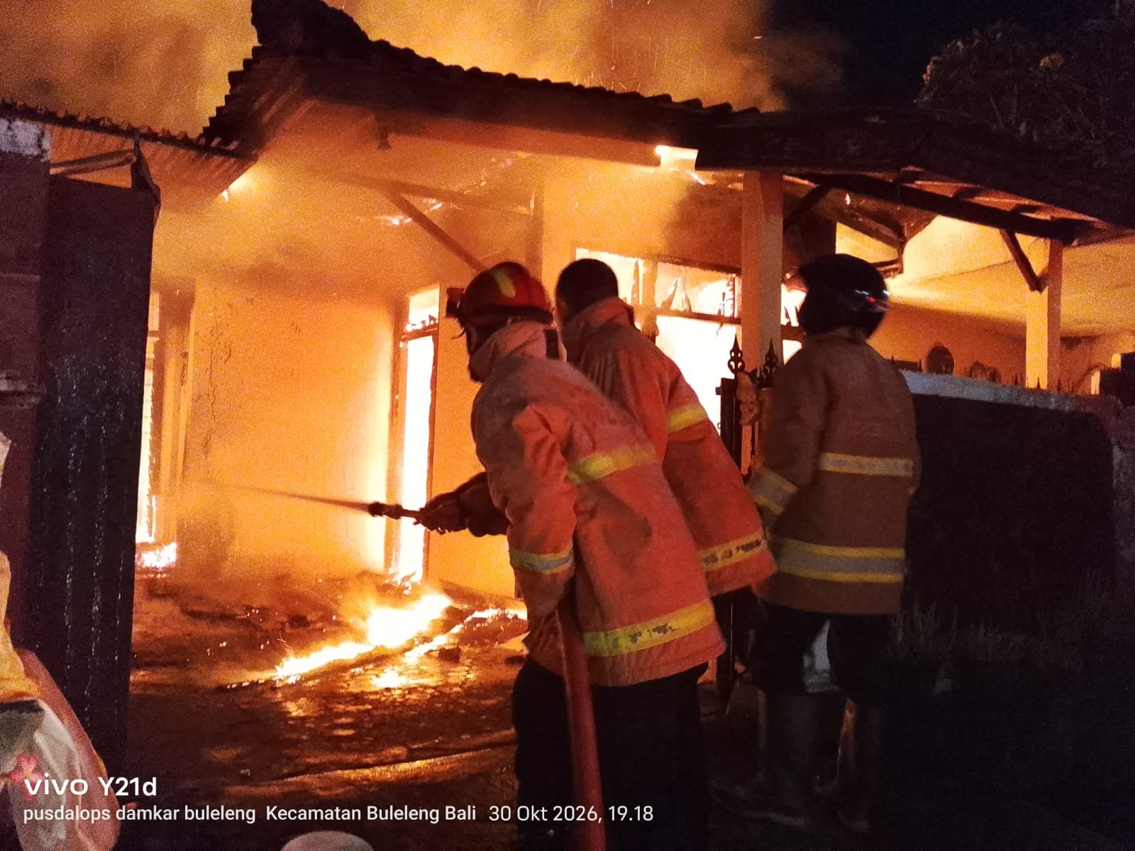 Kebakaran Rumah di Banyuning Buleleng, Kerugian Ditaksir Capai Rp200 Juta