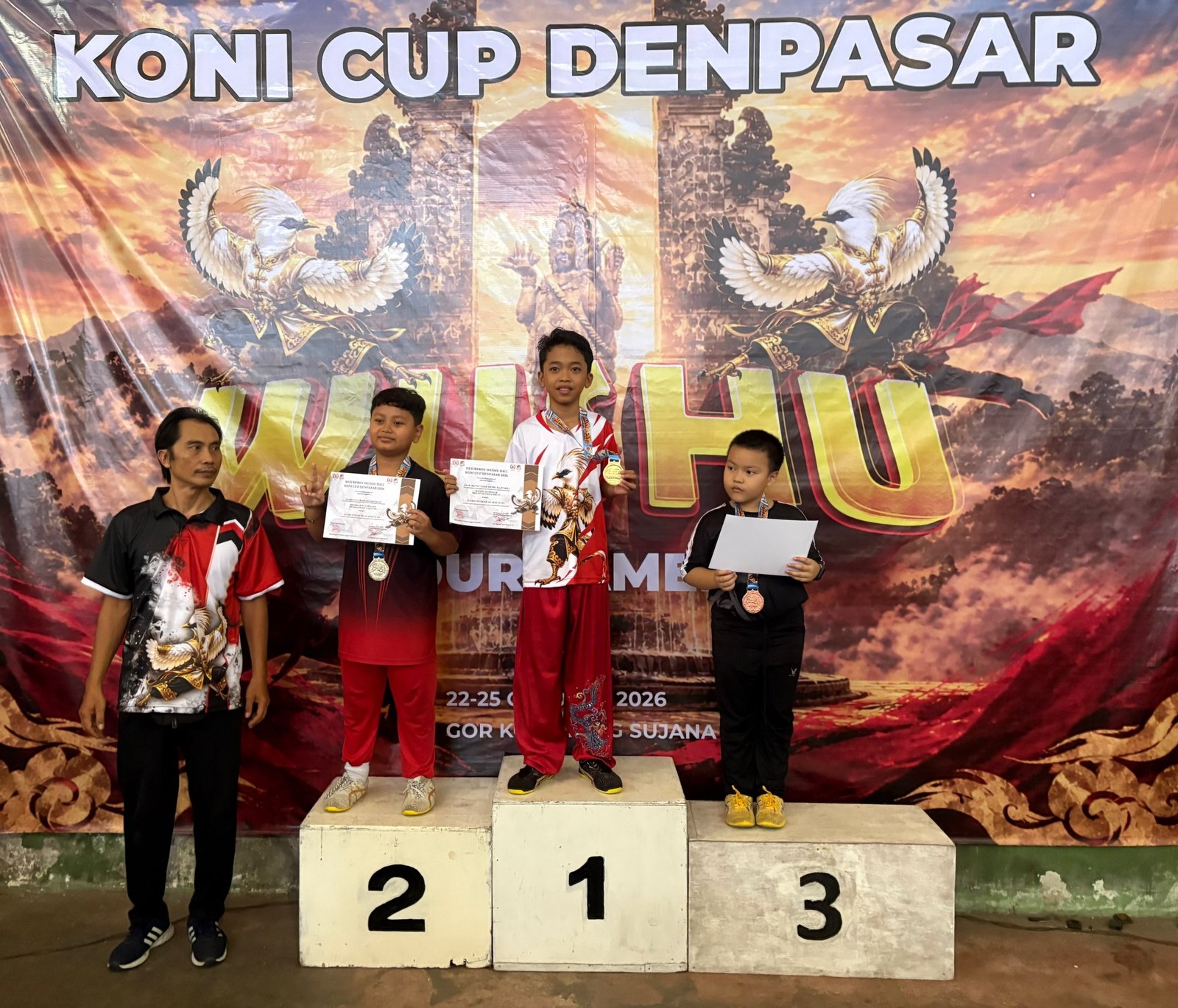 Kejurprov Wushu Bali dan KONI Cup Denpasar 2026 Tuntas, 386 Atlet Berebut Tiket ke Kejurnas